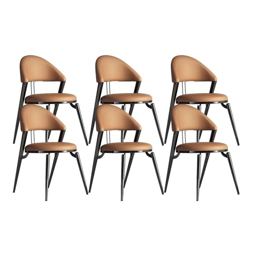 NMVAWIPT Gepolsterte Esszimmerstühle, Zimmer Mit Hoher Rückenlehne, Küchenstuhl Metallbeinen(Style2,Set of 6) von NMVAWIPT