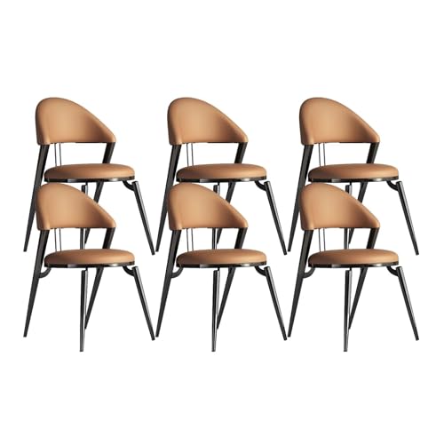 NMVAWIPT Gepolsterte Esszimmerstühle, Zimmer Mit Hoher Rückenlehne, Küchenstuhl Metallbeinen(Style3,Set of 6) von NMVAWIPT