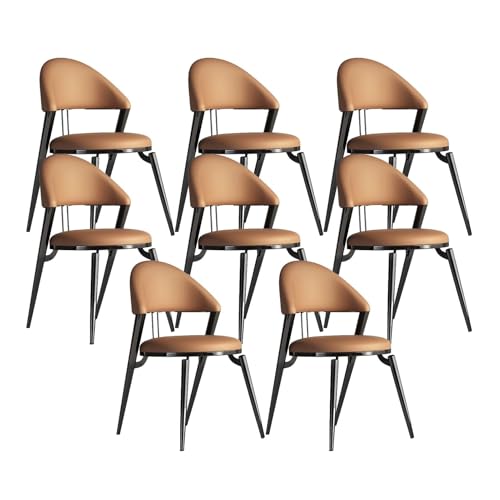 NMVAWIPT Gepolsterte Esszimmerstühle, Zimmer Mit Hoher Rückenlehne, Küchenstuhl Metallbeinen(Style3,Set of 8) von NMVAWIPT