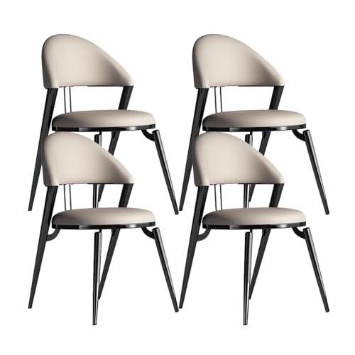 NMVAWIPT Gepolsterte Esszimmerstühle, Zimmer Mit Hoher Rückenlehne, Küchenstuhl Metallbeinen(Style4,Set of 4) von NMVAWIPT