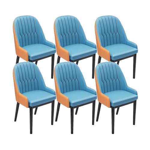 NMVAWIPT Gepolsterter Moderner Esszimmerstuhl Mit Rückenlehne for Die Seite Der Restaurantküche(Color 5,6pcs) von NMVAWIPT