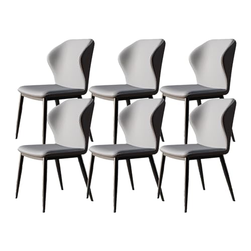 NMVAWIPT Gepolstertes Esszimmerstuhl-Set Im Mid-Century Modern-Stil, Hohe Rückenlehne(Color 2,Set of 6) von NMVAWIPT