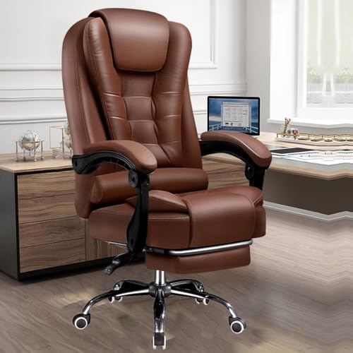 NMVAWIPT Großer Und Hoher Ergonomischer Bürostuhl, Chefschreibtischstühle Mit Hoher Rückenlehne Und Lordosenstütze, Stabiler Computer-Gaming-Stuhl(Yellow,Glam) von NMVAWIPT