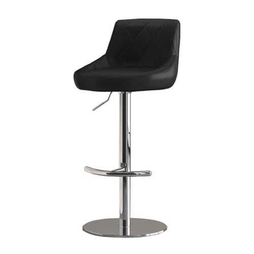 NMVAWIPT Höhenverstellbarer Moderner Barhocker, Moderner Thekenhocker Mit Kunstledersitz Und Metallbasis, Esszimmerstuhl(Black) von NMVAWIPT