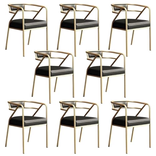 NMVAWIPT Home Living Dining Side Rezeptionsstuhl, Moderner Restaurant Coffee Shop Wartezimmer Sessel Mit Gepolstertem Kissen(Color 3,8pcs) von NMVAWIPT