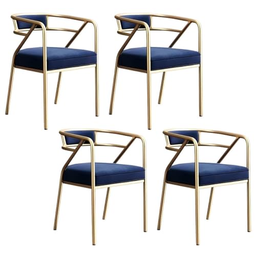 NMVAWIPT Home Living Dining Side Rezeptionsstuhl, Moderner Restaurant Coffee Shop Wartezimmer Sessel Mit Gepolstertem Kissen(Color 6,4pcs) von NMVAWIPT