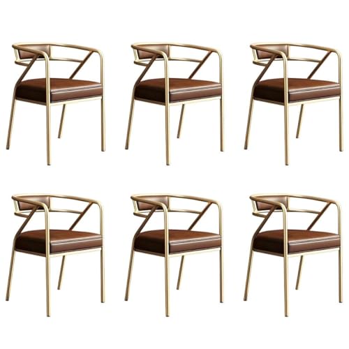NMVAWIPT Home Living Dining Side Rezeptionsstuhl, Moderner Restaurant Coffee Shop Wartezimmer Sessel Mit Gepolstertem Kissen(Color 9,6pcs) von NMVAWIPT