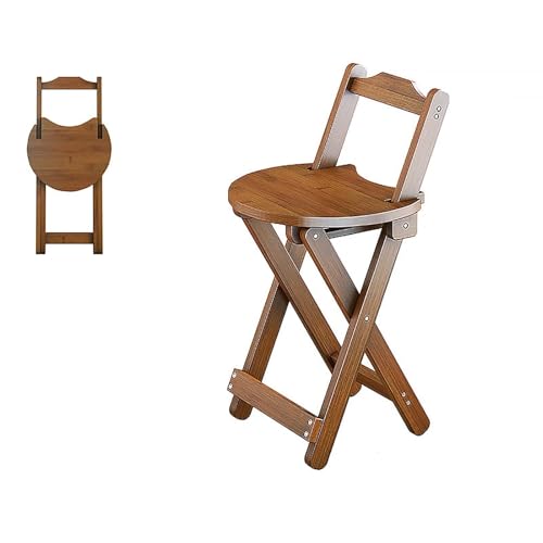 NMVAWIPT Klappbarer Barhocker Aus Holz Mit Rückenlehne Und Fußstütze – Kompakter, Klappbarer Esszimmerstuhl for Küche, Zuhause Und Veranstaltungen(Style2,28x27x67cm) von NMVAWIPT