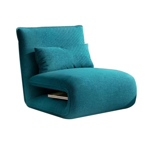 NMVAWIPT Klappbarer Bodensofastuhl, Loungesitz, 3 Winkel Verstellbar, Bequem Gepolstert, Schlaffähig, Mit Lendenkissen, Einzelcouch Fürs Schlafzimmer(Dark Green) von NMVAWIPT