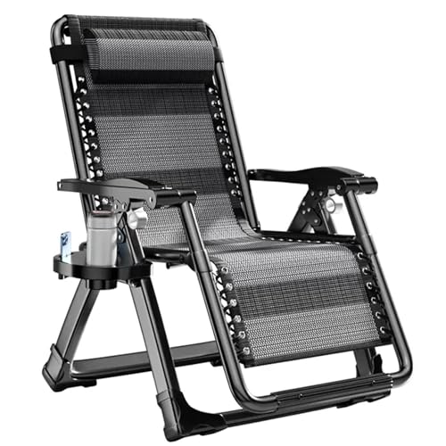 NMVAWIPT Klappbarer Liegesessel for Die Gartenterrasse, Zero Gravity Office Nap Lounger Chair, Terrassen-Rasenliegestühle(Style1) von NMVAWIPT