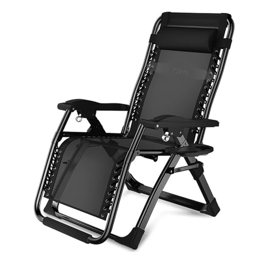 NMVAWIPT Klappbarer Liegestuhl for Den Garten, Strandliegestühle for Die Terrasse Im Freien, Liegestühle for Den Pool(Black) von NMVAWIPT
