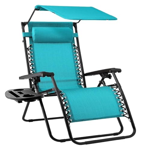NMVAWIPT Klappbarer Liegestuhl for Den Rasen Im Freien Mit Verstellbarer Kopfstütze Mit Baldachin, Schwerelosigkeits-Liegestuhl for Die Terrasse(#11) von NMVAWIPT