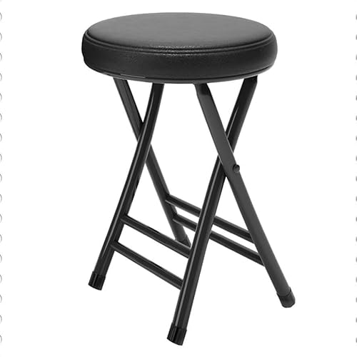 NMVAWIPT Klappbarer Thekenhocker, 20 Zoll, Runder Barhocker Aus Metall Mit Gepolsterter Sitzfläche for Küche, Esszimmer, Café von NMVAWIPT
