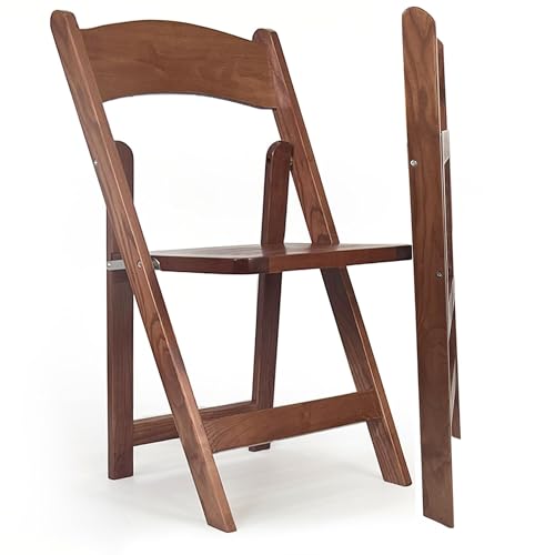 NMVAWIPT Klappstuhl Aus Holz Mit Gepolsterter Sitzfläche, for Hochzeiten, Bankette, Veranstaltungen, Hausversammlungen(Slatted Fruitwood,4pcs) von NMVAWIPT