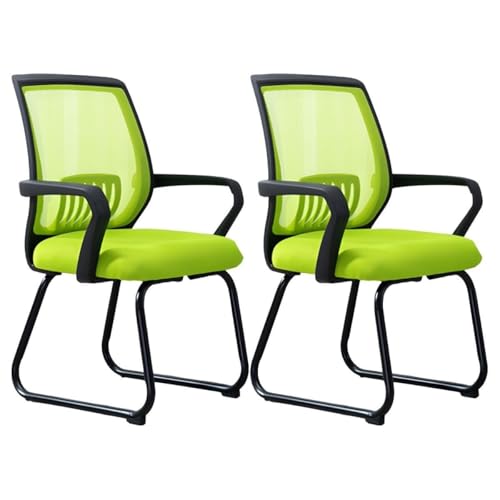 NMVAWIPT Konferenzstuhl for Gewerbliche Oder Private Zwecke, Gäste-, Empfangs- Und Besprechungsräume Im Büro Mit Lendenwirbelstütze(Black-Green,6 Piece Set) von NMVAWIPT