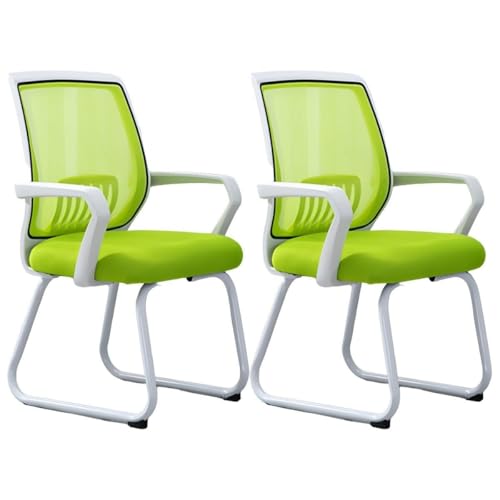 NMVAWIPT Konferenzstuhl for Gewerbliche Oder Private Zwecke, Gäste-, Empfangs- Und Besprechungsräume Im Büro Mit Lendenwirbelstütze(White-Green,6 Piece Set) von NMVAWIPT