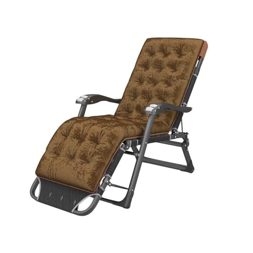 NMVAWIPT Liegestuhl Mit Mehrfachverstellung for Den Garten Im Freien, Klappstuhl for Die Freizeit Zu Hause Mit Abnehmbarer Matte Und Armlehne(Brown) von NMVAWIPT