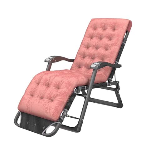 NMVAWIPT Liegestuhl Mit Mehrfachverstellung for Den Garten Im Freien, Klappstuhl for Die Freizeit Zu Hause Mit Abnehmbarer Matte Und Armlehne(Pink) von NMVAWIPT