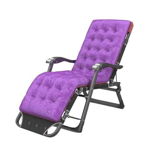 NMVAWIPT Liegestuhl Mit Mehrfachverstellung for Den Garten Im Freien, Klappstuhl for Die Freizeit Zu Hause Mit Abnehmbarer Matte Und Armlehne(Purple) von NMVAWIPT