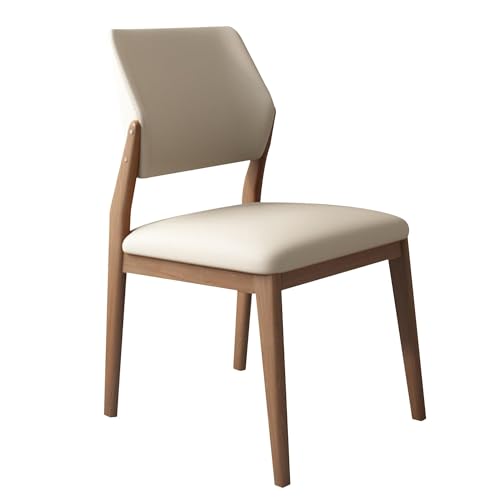 NMVAWIPT Mid Century Modern Gepolsterte Esszimmerstühle, Armloser Küchen-Esszimmerstuhl Aus Holz Mit Geschwungener Rückenlehne(Walnut 2,Set of 6) von NMVAWIPT