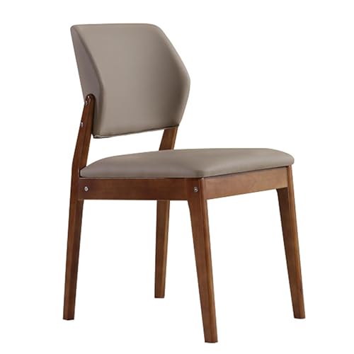 NMVAWIPT Mid Century Modern Gepolsterte Esszimmerstühle, Armloser Küchen-Esszimmerstuhl Aus Holz Mit Geschwungener Rückenlehne(Walnut 3,Set of 6) von NMVAWIPT