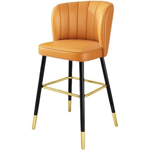 NMVAWIPT Moderne Barhocker, PU-Leder-Polsterstuhl Mit Metallbeinen, Thekenhocker for Küche, Esszimmer Oder Café von NMVAWIPT