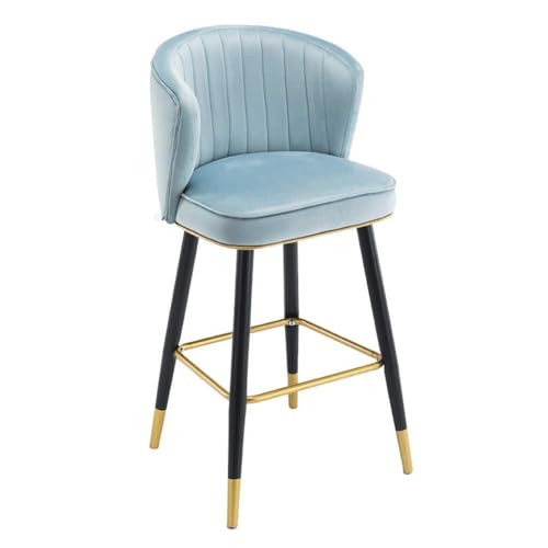 NMVAWIPT Moderne Barhocker In Thekenhöhe, Mit Samtpolsterung Und Rückenlehne, Frühstücksstuhl for Die Küche Das Wohnzimmer Im Pub(#2,55cm(21.6 Inch)) von NMVAWIPT