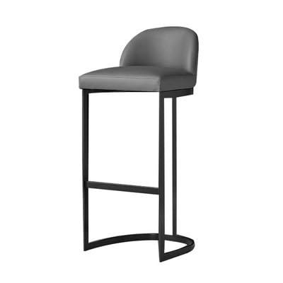 NMVAWIPT Moderne Barhocker Mit PU-Polsterung Und Metallrahmen for Küche, Esszimmer Oder Hotelrezeption. Moderner Thekenhocker(Black Frame,65cm seat Height) von NMVAWIPT