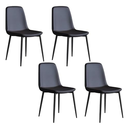 NMVAWIPT Moderne Esszimmerstühle, Metall Zeitgenössischer Küchenstuhl Zimmerseite Parsons for Zuhause(Black,Set of 4) von NMVAWIPT