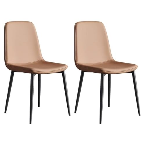 NMVAWIPT Moderne Esszimmerstühle, Metall Zeitgenössischer Küchenstuhl Zimmerseite Parsons for Zuhause(Coffee,Set of 2) von NMVAWIPT