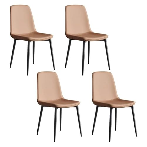 NMVAWIPT Moderne Esszimmerstühle, Metall Zeitgenössischer Küchenstuhl Zimmerseite Parsons for Zuhause(Coffee,Set of 4) von NMVAWIPT