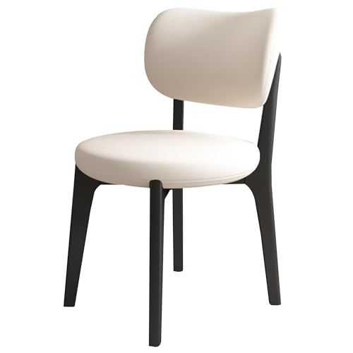 NMVAWIPT Moderne Esszimmerstühle Aus Holz Mit Geschwungener Rückenlehne Und Gepolsterter Sitzfläche(Black 1,Set of 2) von NMVAWIPT