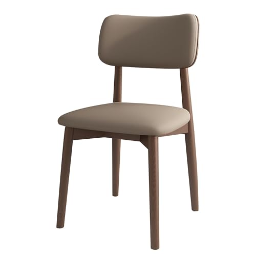 NMVAWIPT Moderne Esszimmerstühle Aus Holz Mit Geschwungener Rückenlehne Und Gepolsterter Sitzfläche(Dark Walnut 6,Set of 6) von NMVAWIPT