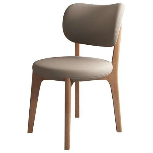 NMVAWIPT Moderne Esszimmerstühle Aus Holz Mit Geschwungener Rückenlehne Und Gepolsterter Sitzfläche(Light Walnut 3,Set of 6) von NMVAWIPT