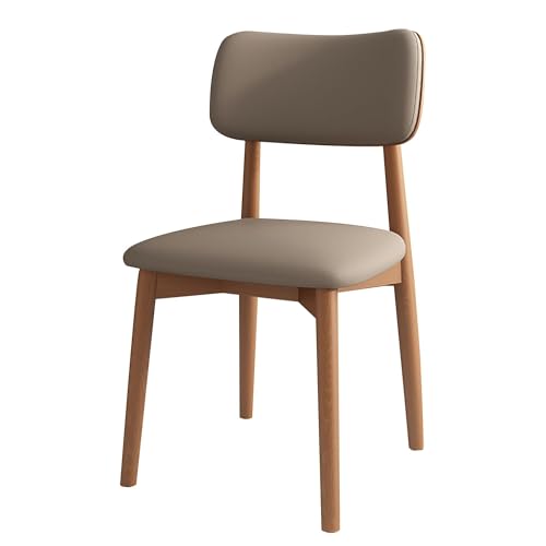 NMVAWIPT Moderne Esszimmerstühle Aus Holz Mit Geschwungener Rückenlehne Und Gepolsterter Sitzfläche(Light Walnut 6,Set of 2) von NMVAWIPT