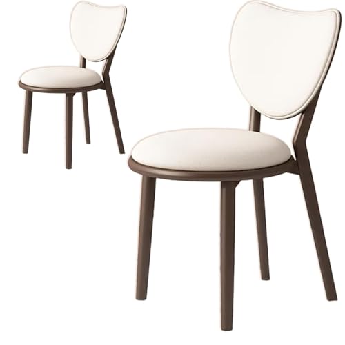 NMVAWIPT Moderne Esszimmerstühle Aus Kunstleder for Das Wohnzimmer Mit Herzförmiger Rückenlehne Und Holzbeinen(Color 7,2pcs) von NMVAWIPT