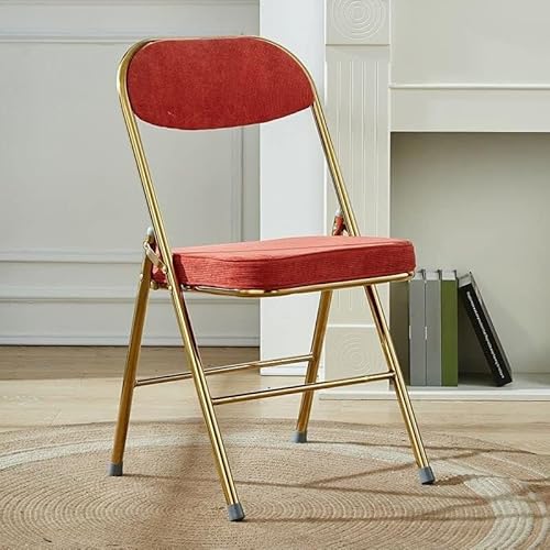 NMVAWIPT Moderne Gepolsterte Klappstühle for Das Esszimmer Ohne Armlehnen, Mattes Finish Die Küche Im Milchteeladen(Red,1 Piece) von NMVAWIPT