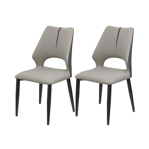 NMVAWIPT Moderne Mid-Century-Esszimmerstühle Aus Leder for Die Küche Im Wohnzimmer, Gepolsterte Hohe Rückenlehne(Color 1,2pcs) von NMVAWIPT