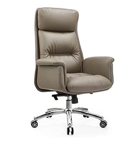 NMVAWIPT Moderner, Verstellbarer Bürodrehstuhl Mit Lendenwirbelstütze Und Höhe – Chefsessel Aus Leder for Zuhause Oder Die Arbeit(Style1) von NMVAWIPT
