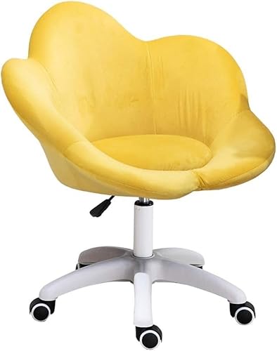 NMVAWIPT Moderner, Verstellbarer Drehstuhl Mit Rollen, Ergonomischer Bürostuhl for Zuhause Und Die Arbeit(Yellow) von NMVAWIPT