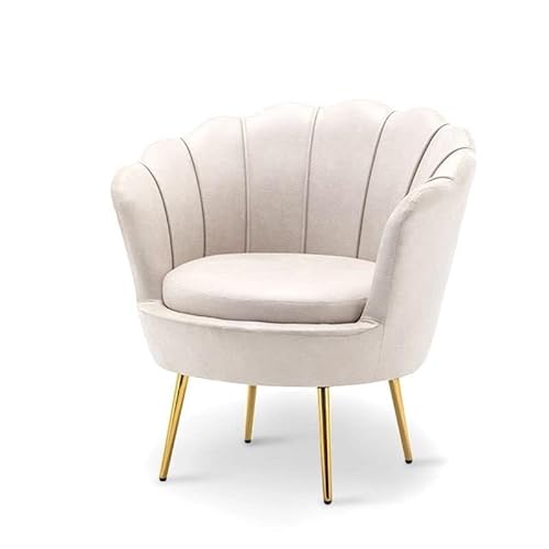 NMVAWIPT Moderner Akzentsessel Mit Einzelsofa Und Armlehnen, Weich Gepolstert for Das Wohnzimmer, Schlafzimmer, Abnehmbares Kissen(White,Faux Leather) von NMVAWIPT