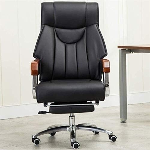 NMVAWIPT Moderner Ergonomischer Bürostuhl Mit Hoher Rückenlehne Und Lendenwirbelstütze, 360°-Drehung, Einstellbare Höhe for Zuhause Oder Die Arbeit(Black) von NMVAWIPT