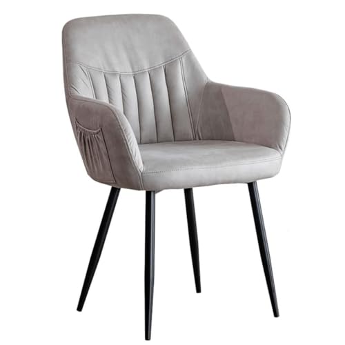 NMVAWIPT Moderner Esszimmerstuhl Aus Wasserdichtem Technischem Stoff Und Stahlrahmen for Küche Wohnzimmer(Off-White) von NMVAWIPT