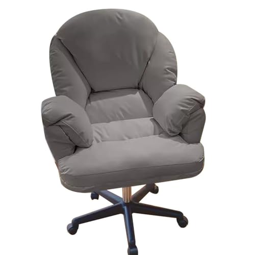 NMVAWIPT Moderner Home-Office-Stuhl, Drehbarer Gaming- Und Schreibtischstuhl Mit Hebefunktion, Akzentstuhl for Schlafzimmer, Wohnzimmer Und Arbeitszimmer(Gray a) von NMVAWIPT