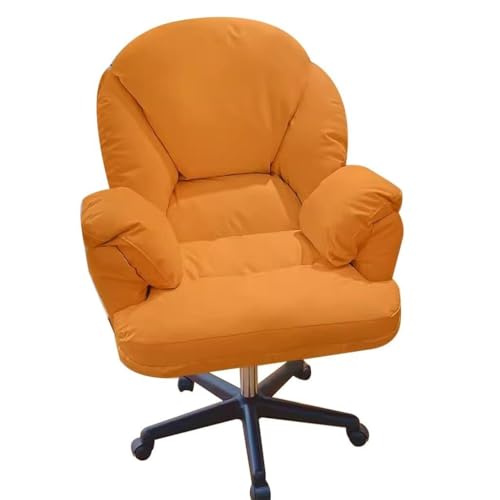 NMVAWIPT Moderner Home-Office-Stuhl, Drehbarer Gaming- Und Schreibtischstuhl Mit Hebefunktion, Akzentstuhl for Schlafzimmer, Wohnzimmer Und Arbeitszimmer(Orange) von NMVAWIPT