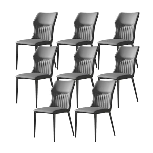 NMVAWIPT Moderner Küchen-Seitenstuhl Mit Rückenlehne, Esszimmerstühle Lederpolsterung(Color 2,8pcs) von NMVAWIPT