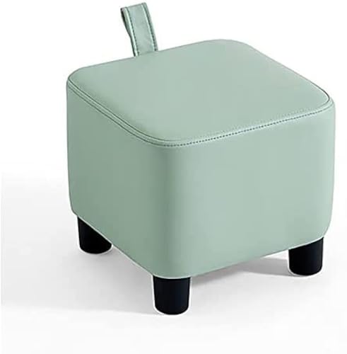 NMVAWIPT Moderner Pouf-Ottomane Aus Kunstleder, Kompakter Quadratischer Fußhocker for Den Flur Im Wohnzimmer, Stilvoller Akzentsitz for Innenbereich Mit Hochdichtem Kissen(Color 2) von NMVAWIPT