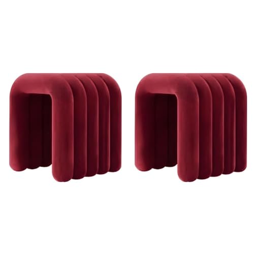 NMVAWIPT Moderner Schminkstuhl Mit Flanellpolsterung, Pouf-Ottomane Ohne Montage, Mehrzweck-Fußhocker Und Sitz In Geometrischen Formen(#6,6 Piece Set) von NMVAWIPT