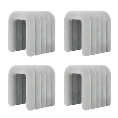 NMVAWIPT Moderner Schminkstuhl Mit Flanellpolsterung, Pouf-Ottomane Ohne Montage, Mehrzweck-Fußhocker Und Sitz In Geometrischen Formen(#8,4 Piece Set) von NMVAWIPT