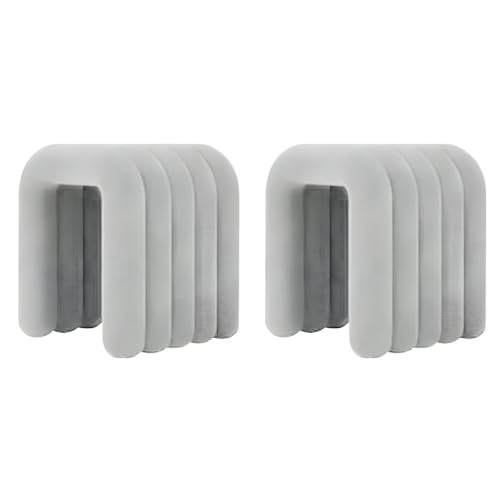 NMVAWIPT Moderner Schminkstuhl Mit Flanellpolsterung, Pouf-Ottomane Ohne Montage, Mehrzweck-Fußhocker Und Sitz In Geometrischen Formen(#8,6 Piece Set) von NMVAWIPT